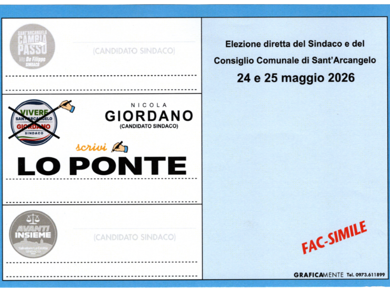Facsimile Scheda Elettorale